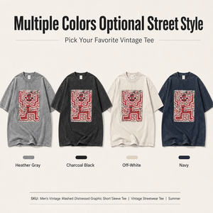 T-shirt en coton 285G pour hommes, style vintage délavé, imprimé graphique, coupe oversize, streetwear, fournisseur OEM, vente en gros - Product Image 3