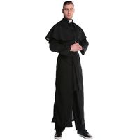 Costume d'Halloween pour adulte Jésus-Christ, robe missionnaire masculine, robe de prêtre, robe de religieuse, costume de cosplay