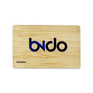 Cartes de vœux en bois de bambou sérigraphiées et imperméables, et cartes de visite en bois - Product Image 5