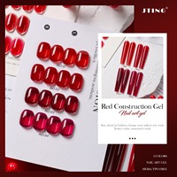 Ensemble de vernis à ongles populaire de la série 4 couleurs - Vernis à ongles gel architectural rouge. Vente directe du fabricant.