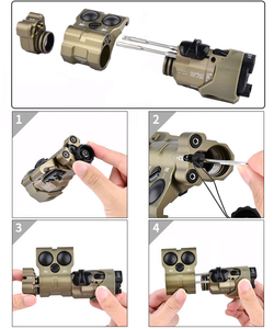 Kim loại mawl C1 + hộp <span class=keywords><strong>laser</strong></span> điểm tham quan với IR <span class=keywords><strong>Laser</strong></span> + đỏ/xanh/Xanh <span class=keywords><strong>laser</strong></span> + IR điền vào ánh sáng + WhiteLight dẫn 220 lumens Đèn pin tan - Product Image 3