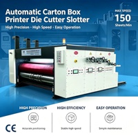 Machine d'impression flexographique et de découpe à deux couleurs entièrement automatique avec alimentation par bords, à encre aqueuse, pour la fabrication de cartons ondulés
