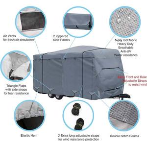 Protection toutes saisons Garantie de qualité <span class=keywords><strong>pour</strong></span> <span class=keywords><strong>camping</strong></span>-<span class=keywords><strong>car</strong></span> Classe C RV Cover/waterproof Rv cover/Trailer Cover - Product Image 2