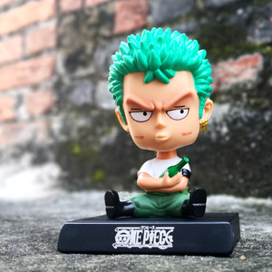 Statuetta 3D di <span class=keywords><strong>One</strong></span> <span class=keywords><strong>Piece</strong></span> con Testa Oscillante, Modellino in PVC di Luffy, Roronoa Tony, Chopper, Ornamento per Interni Auto, Giocattolo - Product Image 4