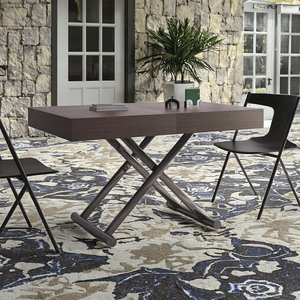 Lusso moderno semplice <span class=keywords><strong>allungabile</strong></span> sollevabile in noce nero da pranzo e tavolino da caffè in stile <span class=keywords><strong>legno</strong></span> per uso domestico - Product Image 3