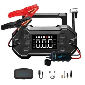 Multi-functional Portable Car Jump Starter With Air Compressor And Power Bank LED Light And Digital Screen Starter