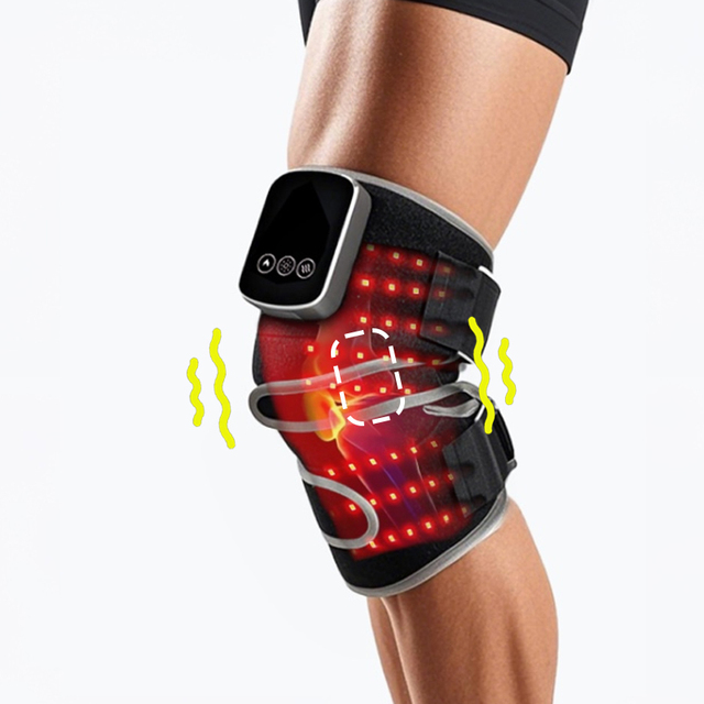 Best Price Led Light Therapy Pad Vibration Heated Red Light Knee Pad Wearable Infrared Red Light Therapy Knee Pads Wrap for Knee