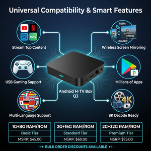 Android 14 <span class=keywords><strong>TV</strong></span> Box Allwinner H313 Quad Core 4K Ultra HD Reproductor Multimedia Inteligente WiFi de Doble Banda HDMI 2.<span class=keywords><strong>1</strong></span> - Product Image 6