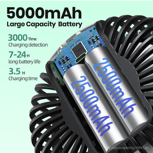 K60b 5000mah קליפ נייד על מאוורר, - Product Image 4