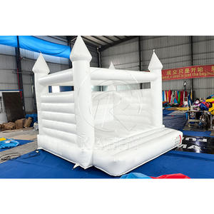Castillo Inflable, Brincolín Inflable para Exteriores, Brincolín Inflable de Uso Comercial, Casa de Brinco Inflable Blanca para Bodas - Product Image 1