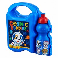 Lot de bouteilles d'eau et boîtes à lunch Dacheng écologiques de style américain pour enfants avec poignée intégrée et design de dessin animé – Vaisselle en gros