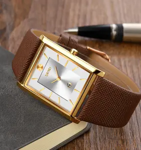 Часы Skmei 9256 премиум-класса Мужские Оригинальные брендовые квадратные часы Zegarki Meskie наручные часы