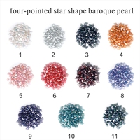 Perle de culture Akoya d'eau douce brillante en forme d'étoile à quatre branches, qualité AAAA, emballée sous vide