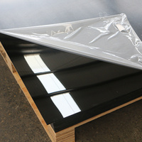 Plaque acrylique noire coulée Alands, finition lisse, opaque, 1220x2440mm, 1220x1830mm et sur mesure
