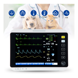 Xách tay 12.1 inch động vật thú y Vital Signs Monitor với ECG, NIBP, SpO2, Temp chức năng - Product Image 1