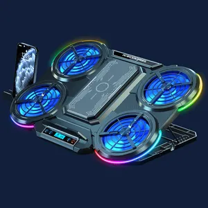 2023 HOt laptop cooler RGB ventilador de refrigeración para computadora portátil Almohadilla de refrigeración para computadora portátil de 18 pulgadas con disipación de calor de semiconductores