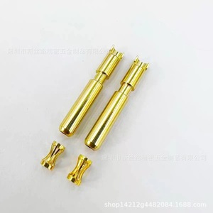 Customized Spring <b>Pins</b> Male And Female Copper Gold Plated H59 H62 Bronze Beryllium Copper For Aviation Automotive Connectors - Product Image 2