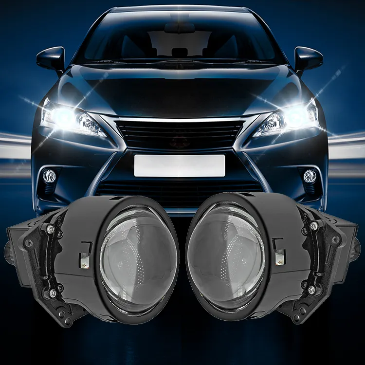 50W lazer projektör Bi LED araba ışık lensler için far 3.0 inç LED lamba lensler için otomatik farlar