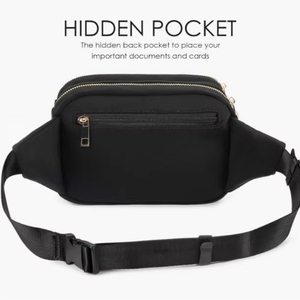 Muestra Gratis: Riñoneras para Mujer y Hombre, Bolsa de Cintura con 4 Bolsillos con Cremallera, Bolsos Cruzados de Moda, Riñoneras de Gran Capacidad - Product Image 1