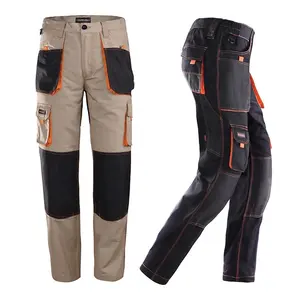 Factory Supply Safety Construction Work Trousers Cotton Men Multi Pockets Cargo Pants Workwear Working Pants