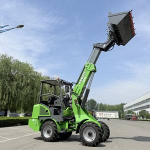 RONGGONG небольшой телескопический погрузчик, 1 тонный колесный погрузчик, передний Электрический садовый и фермерский погрузчик. - Product Image 1