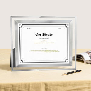 Small Order Wholesale 4x6 5x7 8x10 A4 Glass Picture <b>Photo</b> <b>Frame</b> Home Decoration Silver Edge Mirror Surface - Product Image 6