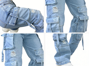 <span class=keywords><strong>Jeans</strong></span> da Donna Y2K Vintage a Gamba Larga, Taglia S-6XL, Vita Alta, Stile Casual Streetwear, Pantaloni Cargo con Grandi Tasche, Stile Boyfriend - Product Image 2