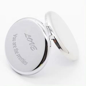 Double Sided 1X 2X Magnifying Mini <b>Small</b> Folding Compact Cosmetic Mirror Pocket Makeup Mirror for Promotional Holiday Gift - Product Image 2