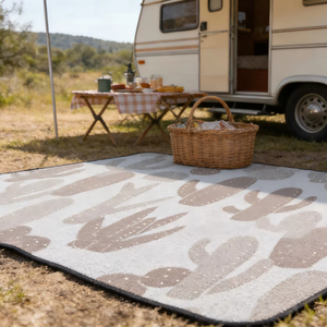 Tapis de camping et de voyage écologique, antibactérien, résistant aux animaux domestiques, épais, portable, imperméable, durable, élégant, pour la plage et l'extérieur - Product Image 1