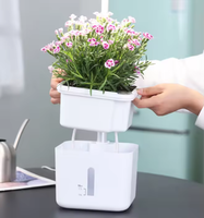 Pot de culture auto-arrosant en coton sûr avec lumière LED et perche télescopique pour jardin intérieur