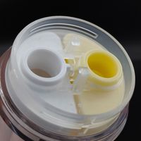 Bouteille Airless à Double Chambre de Notre Usine, Double Contrôle 0.3oz+0.3oz, Bouteille Cylindrique Sous Vide pour Crème Contour des Yeux et Crème Visage