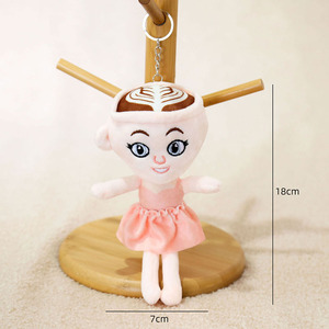 Nouveaux accessoires <span class=keywords><strong>en</strong></span> peluche, poupée Coffee Lady, porte-clés <span class=keywords><strong>en</strong></span> peluche humoristique, cadeau parfait pour les amis - Product Image 2