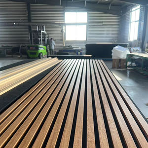 Panneau acoustique en bois à lattes en chêne et noyer moderne, approvisionnement direct d'usine, vente en gros, panneau mural intérieur en MDF Akupanel - Product Image 3