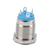 Commutateur en acier inoxydable de qualité supérieure 12mm 12V IP67 pour les applications automobiles équipement offshore résistant à la corrosion de l'eau salée