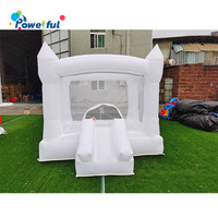 Nouveau château gonflable gonflable de mariage pour bébé, commercial, maison de rebond blanche avec toboggan