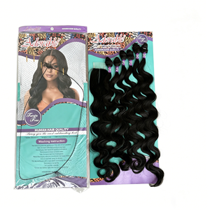 Adorable Shine - Extensiones de Cabello Sintético para Trenzas <span class=keywords><strong>con</strong></span> Cierre, Ondulado, Sin Enredos, Fibra Futura, para <span class=keywords><strong>Mujeres</strong></span> Negras - Product Image 5