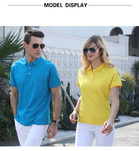 Venta al por mayor personalizado color sólido 95% algodón 5% Spandex para Polo barato 95% algodón 5% Spandex liso para Polo camisetas hombre Golf - Product Image 4