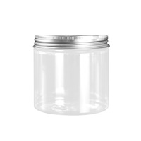 Pot en Plastique PET de Haute Qualité, Biodégradable, Grande Capacité (50ml, 60ml, 80ml, 100ml, 200ml, 250ml, 500ml) avec Couvercle en Aluminium