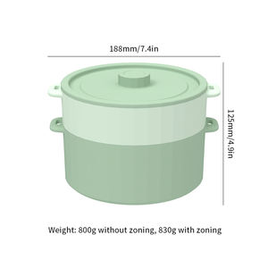 Novedad de 2025, cesta de vapor segura para microondas, vaporizadores de alimentos vegetales, vaporizador de verduras de silicona Perezoso - Product Image 6