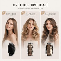 Torlin Peigne lissant à faible vitesse 40mm VOL 50mm Brosse bouclante Tout-en-un Sèche-cheveux à air chaud pour sécher, volumiser et coiffer en un seul geste