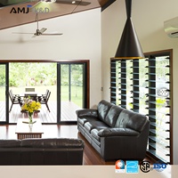 Ventanas de Aluminio con Persianas Ajustables a Medida para Apartamentos Modernos, Ventanas Jalousie de Vidrio Templado con Manivela