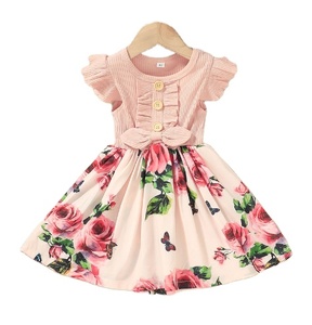 Robe florale tendance, nouveau design, style doux, en coton - Product Image 1