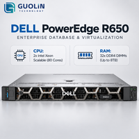 Server Rak Dell PowerEdge R650 1U Asli Dual Intel Xeon Scalable Generasi ke-3 DDR4 10x 2.5 NVMe SSD Server Database Cloud