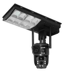 Yeni gelmesi küçük boyutu 2 in 1 avlu sokak işık güneş kamera solar pro cctv kamera çift lens güneş 4g sim <span class=keywords><strong>ptz</strong></span> dome kamera - Product Image 2