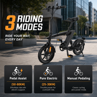Vélo Électrique Urbain Tendance pour Adulte, 14 Pouces, 42V 250W, Moteur Brushless Haute Vitesse, Meilleure Vente en Gros, Moins Cher
