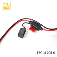 Cables de Extensión de Alimentación de Bajo Voltaje 12V CC, Conductor de Cobre SPT-2 18Awg, Cable Flexible Rojo y Negro, Conector SAE, Enchufe EOBD 7.5A para Auto