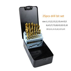 SUBIRUI فولاذ عالي السرعة HSS M2 338 توي التيتانيوم 25 طقم HSS للحفر المعدني من الفولاذ المقاوم للصدأ - Product Image 3