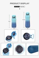 Bouteille d'Eau Isotherme 350/500ml en Forme de Gourde, Bicolore, Couvercle Anti-Fuite avec Poignée Portable, Idéale pour la Maison et le Bureau