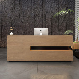 Comptoir de <span class=keywords><strong>caisse</strong></span> Nouveau style chinois MDF Multifonctionnel Comptoir de réception commercial pour restaurants Salons Bureaux - Product Image 4