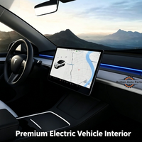 Rosestar 12V 2019-2023 Tesla Model Y Juniper BSD Lumière d'ambiance intelligente pour console centrale de voiture, éclairage intérieur automatique, détection d'angle mort